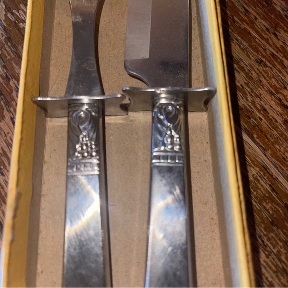 Oneida Brookwood Stainless Carving Set Vintage Carving Set Pre Owned In Origina - Picture 4 of 6